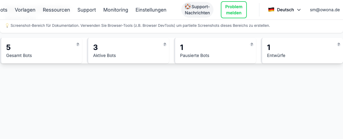 Dashboard Statistiken