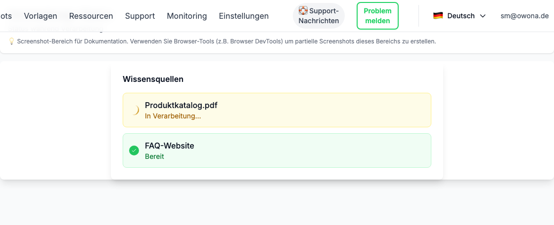 Verarbeitungs-Status